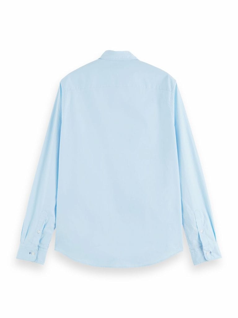 Scotch & Soda 169718  : Slim fit poplin shirt, Sky - Image 5