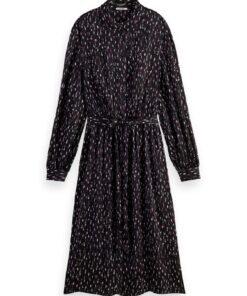 Alternative view of Scotch & Soda 170960 :  Relaxed fit printed midi jacquard shirt dress, Ikat rain