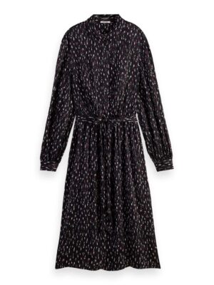 Alternative view of Scotch & Soda 170960 :  Relaxed fit printed midi jacquard shirt dress, Ikat rain