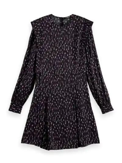 Alternative view of Scotch & Soda 170962 : Long-sleeved structured printed mini dress, Ikat rain