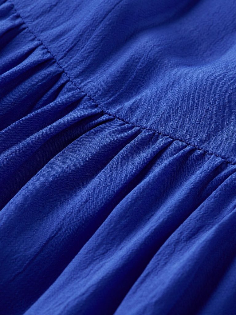 Scotch & Soda 170961 :  Ruffle-sleeved tiered mini dress, Bright blue - Image 5