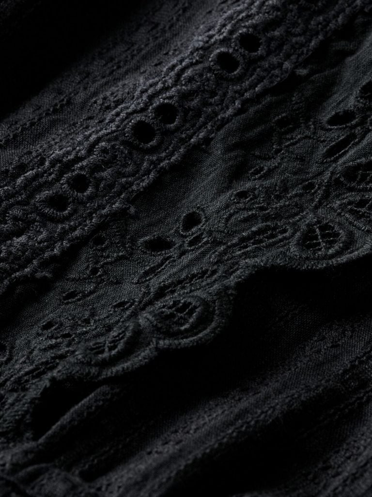 Scotch & Soda 170951 :  Broderie anglaise mini organic cotton dress, Black - Image 6