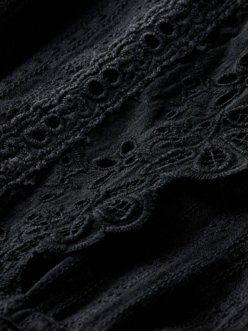 Scotch & Soda 170951 :  Broderie anglaise mini organic cotton dress, Black - Image 6