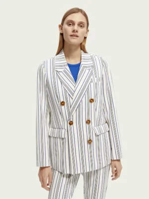 Scotch & Soda 170900 : Double-breasted striped blazer, Club stripe