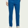 Scotch & Soda 171532 : Essentials Stuart organic regular slim-fit stretch chino , Riviera blue