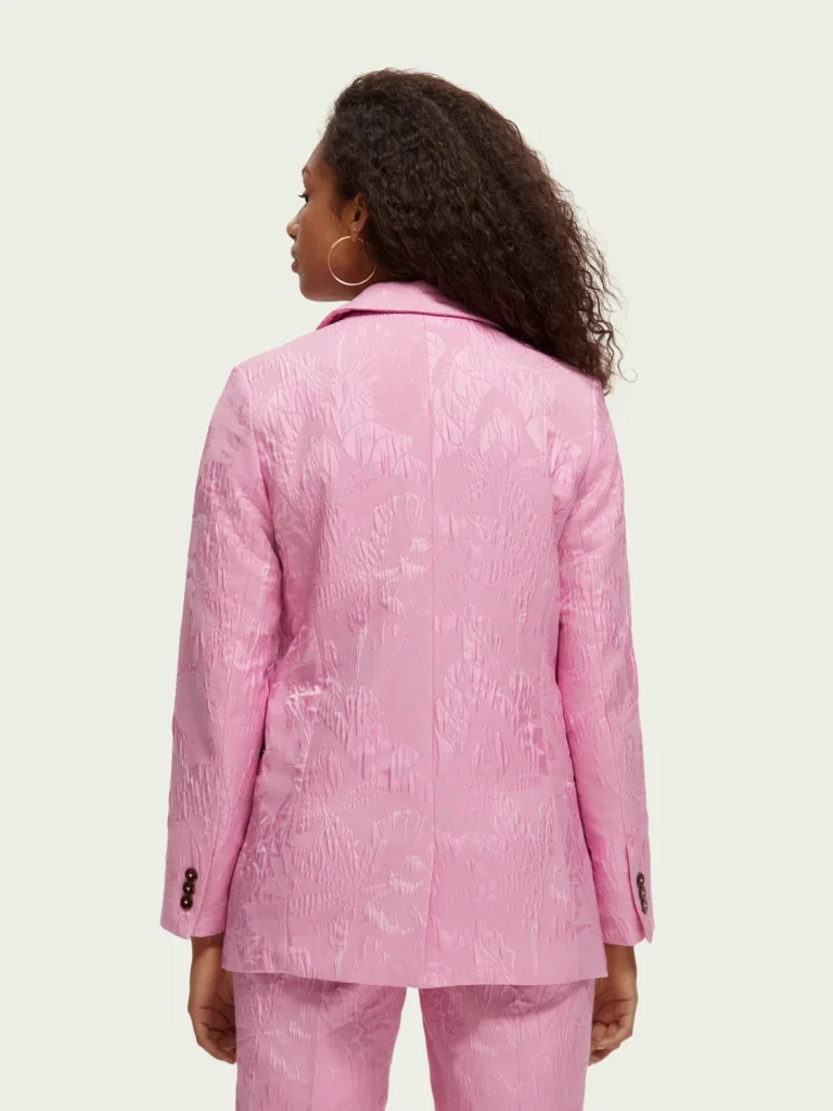 Scotch & Soda 171867 :  Single-breasted jacquard blazer, Orchid Pink - Image 3