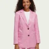 Scotch & Soda 171867 :  Single-breasted jacquard blazer, Orchid Pink