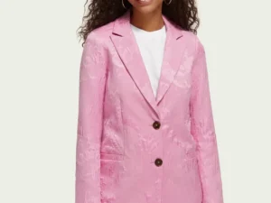 Scotch & Soda 171867 :  Single-breasted jacquard blazer, Orchid Pink