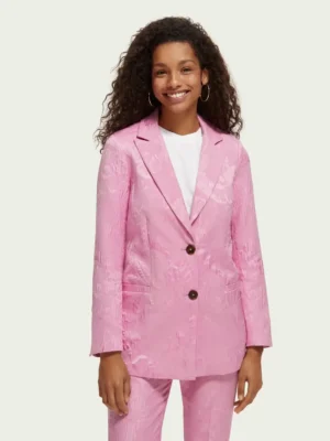 Scotch & Soda 171867 :  Single-breasted jacquard blazer, Orchid Pink