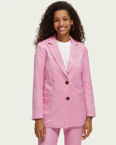 Scotch & Soda 171867 :  Single-breasted jacquard blazer, Orchid Pink
