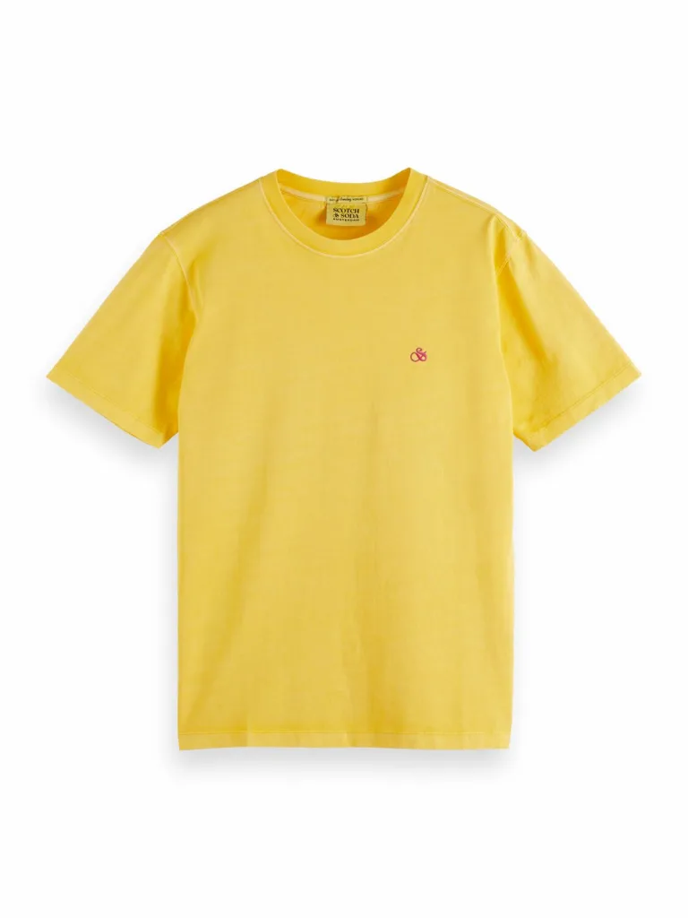 Scotch & Soda 171685 : Regular fit garment-dyed T-shirt, Sunshine