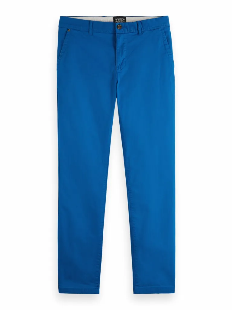 Scotch & Soda 171532 : Essentials Stuart organic regular slim-fit stretch chino , Riviera blue - Image 6