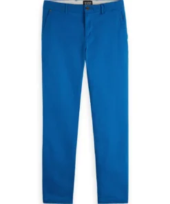 Alternative view of Scotch & Soda 171532 : Essentials Stuart organic regular slim-fit stretch chino , Riviera blue