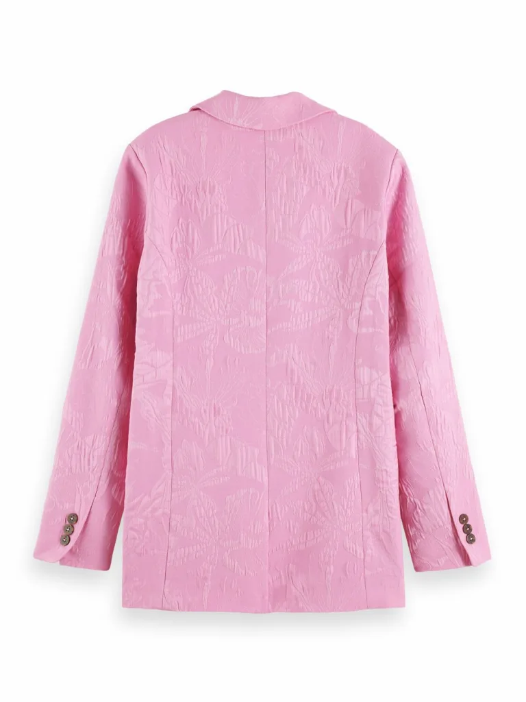 Scotch & Soda 171867 :  Single-breasted jacquard blazer, Orchid Pink - Image 4