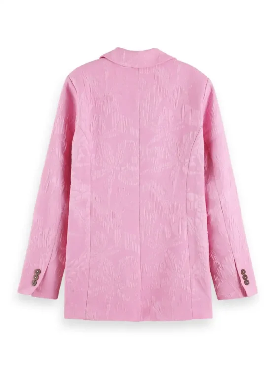 Scotch & Soda 171867 :  Single-breasted jacquard blazer, Orchid Pink - Image 4