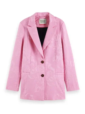 Alternative view of Scotch & Soda 171867 :  Single-breasted jacquard blazer, Orchid Pink