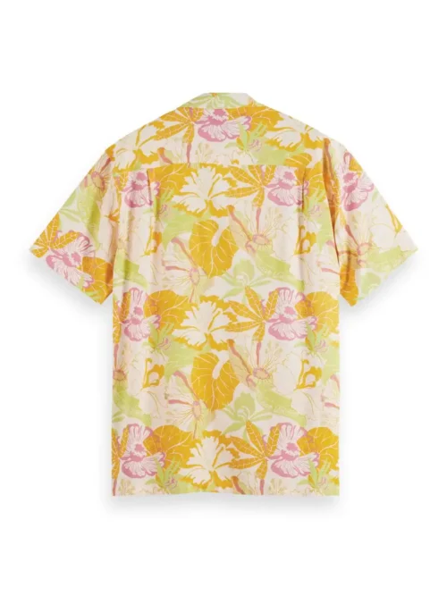 Scotch & Soda 171643 : Printed camp shirt Yellow floral - Image 7