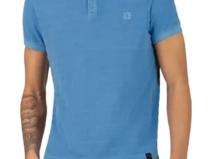 Timezone : Tonal striped polo shirt Blue