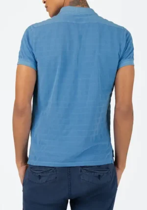 Timezone : Tonal striped polo shirt Blue image1
