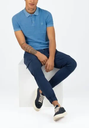 Timezone : Tonal striped polo shirt Blue image2
