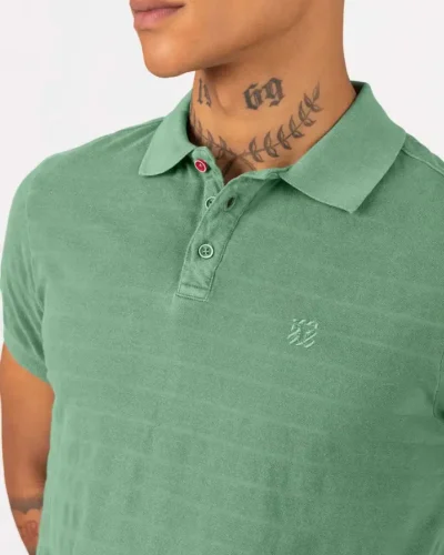 Alternative view of Timezone : Tonal striped polo shirt, Green