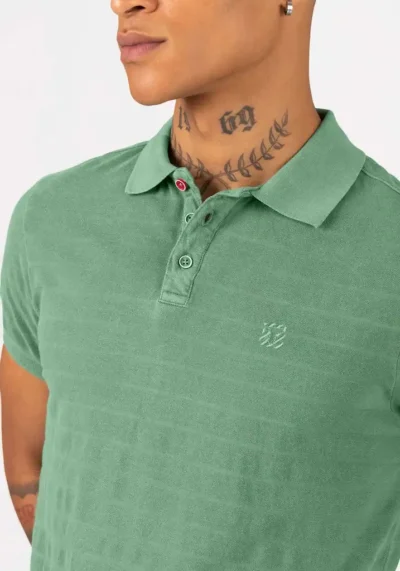 Alternative view of Timezone : Tonal striped polo shirt, Green