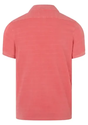 Timezone : Tonal striped polo shirt Strawberry image4