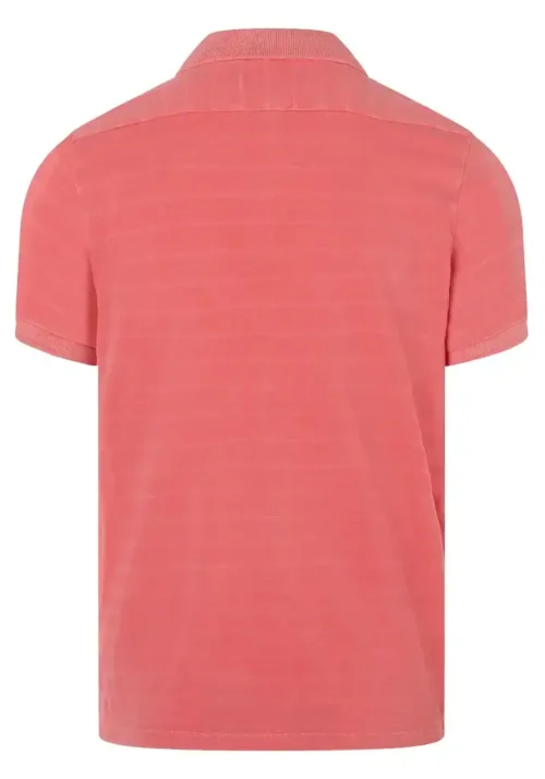 Timezone : Tonal striped polo shirt Strawberry - Image 6