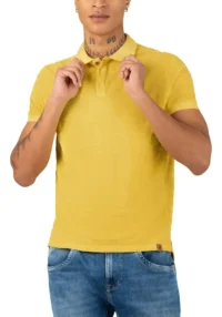 Timezone : Tonal striped polo shirt Yellow