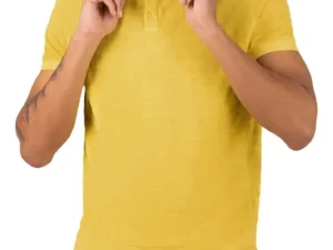 Timezone : Tonal striped polo shirt Yellow