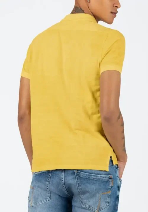 Timezone : Tonal striped polo shirt Yellow - Image 5