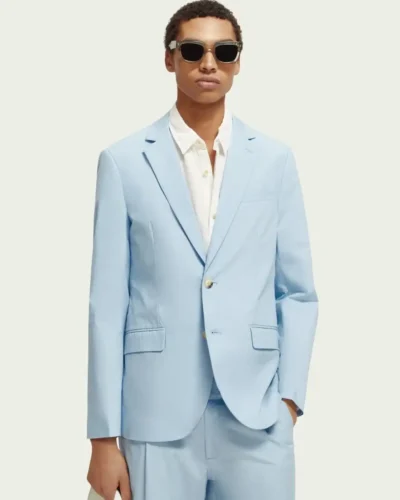 Scotch & Soda 171558:  Single-breasted poplin blazer, Sea blue