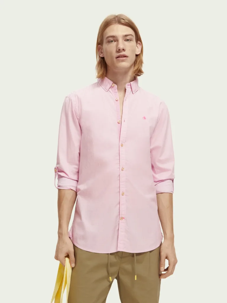 Scotch & Soda 171611 : Slim fit poplin shirt, Stone pink