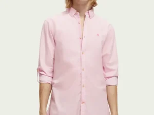 Scotch & Soda 171611 : Slim fit poplin shirt, Stone pink