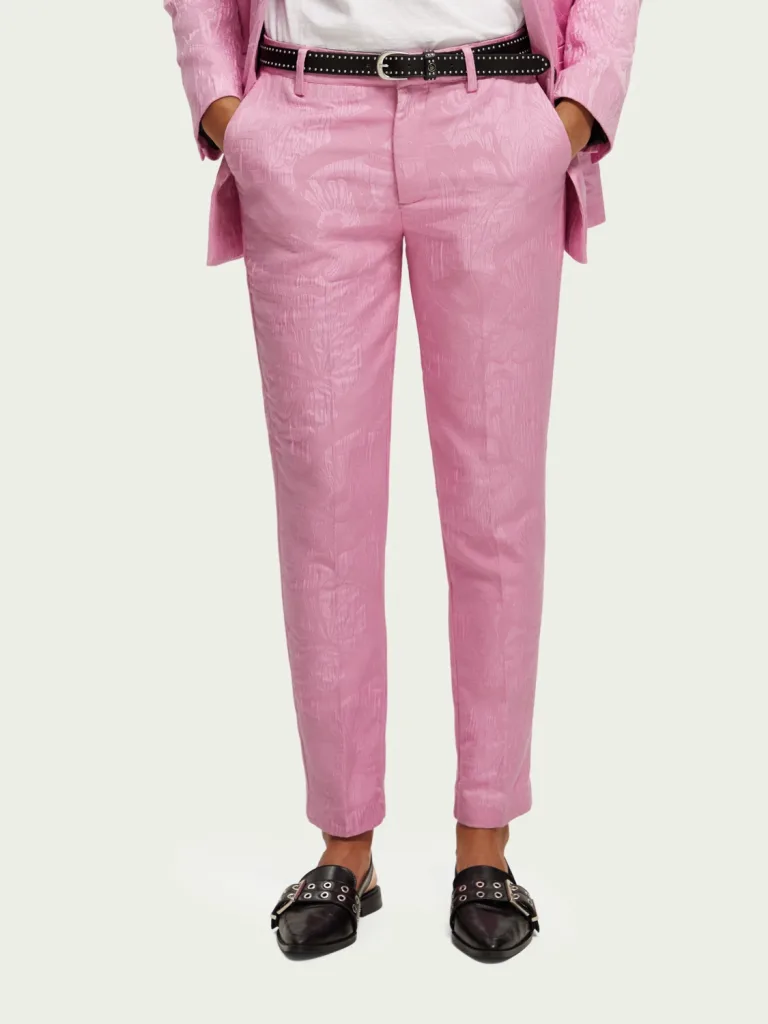 Scotch & Soda 171925 : The Lowry mid-rise slim fit trousers, Orchid pink