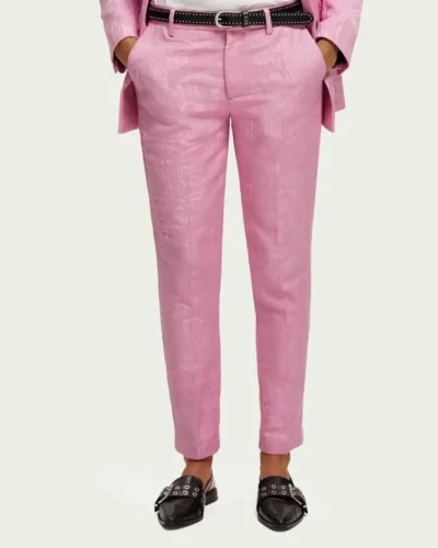 Scotch & Soda 171925 : The Lowry mid-rise slim fit trousers, Orchid pink