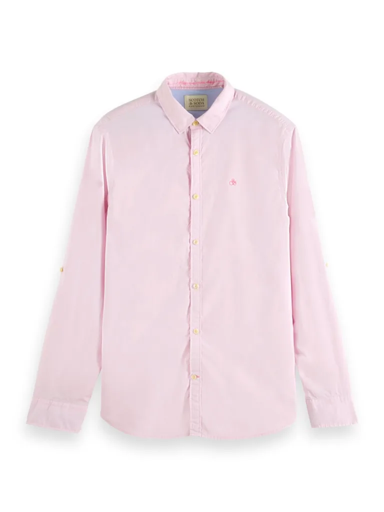 Scotch & Soda 171611 : Slim fit poplin shirt, Stone pink - Image 6