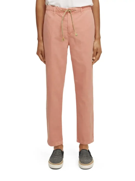 Scotch & Soda 171549 :  The Drift regular tapered-fit garment-dyed jogger, Flamingo
