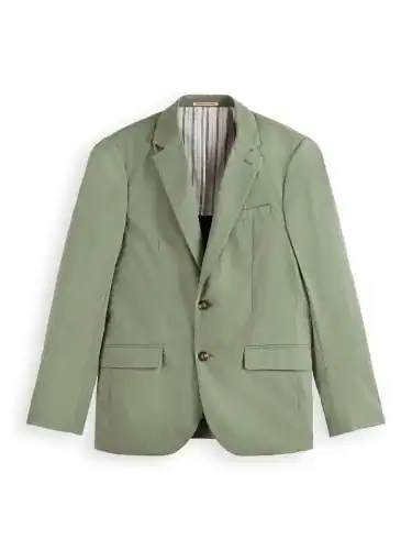 Scotch & Soda 171558: Single-breasted poplin blazer, Army