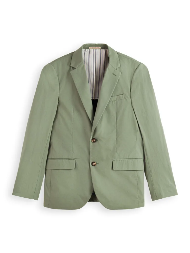 Scotch & Soda 171558:  Single-breasted poplin blazer, Army