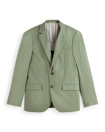 Scotch & Soda 171558:  Single-breasted poplin blazer, Army