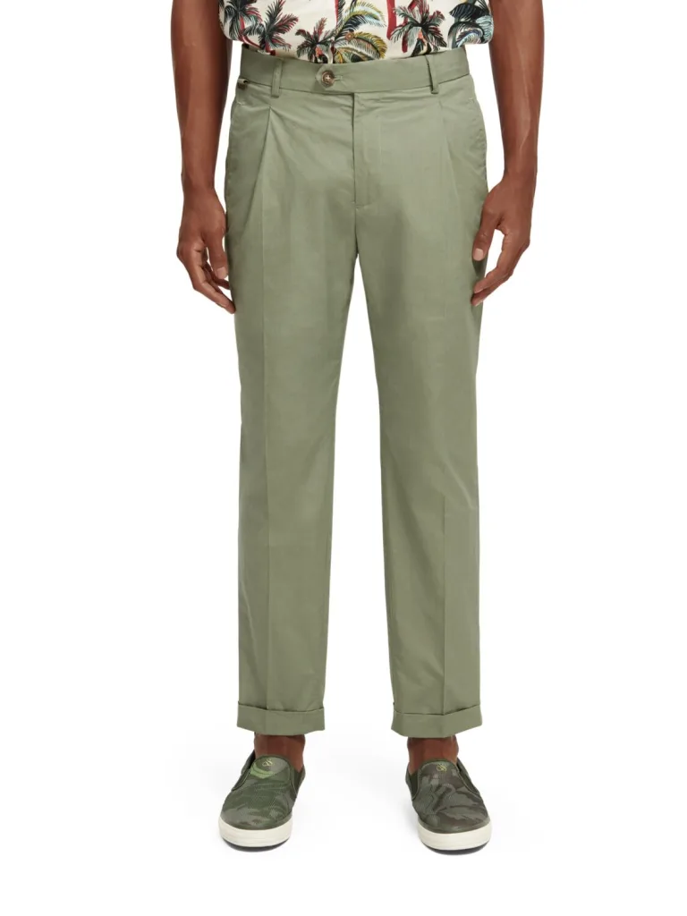 Scotch & Soda 171538 : The Blake poplin chino, Army