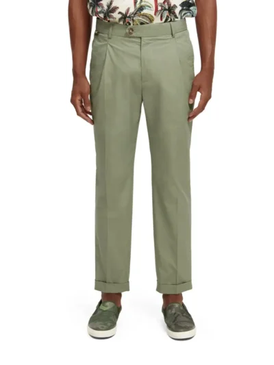 Scotch & Soda 171538 : The Blake poplin chino, Army