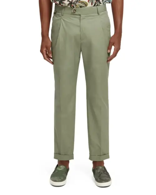 Scotch & Soda 171538 : The Blake poplin chino, Army