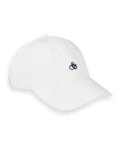Scotch & Soda 172489 : Embroidered twill cap, White