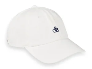 Scotch & Soda 172489 : Embroidered twill cap, White