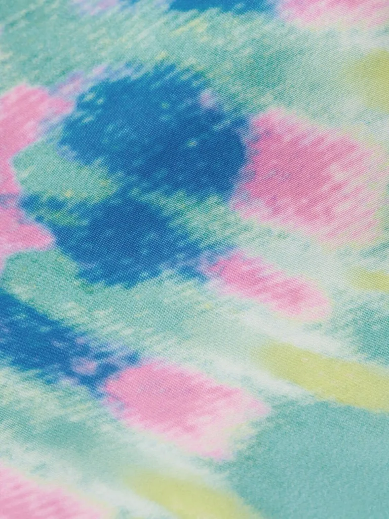 Scotch & Soda 172421 : Printed tie-dye mid-length swim shorts, Mint flower tie dye - Image 4