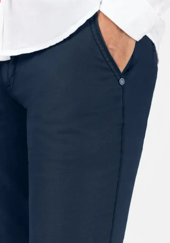 Timezone - Regular LuiTZ decoration linen pants, Navy - Image 5