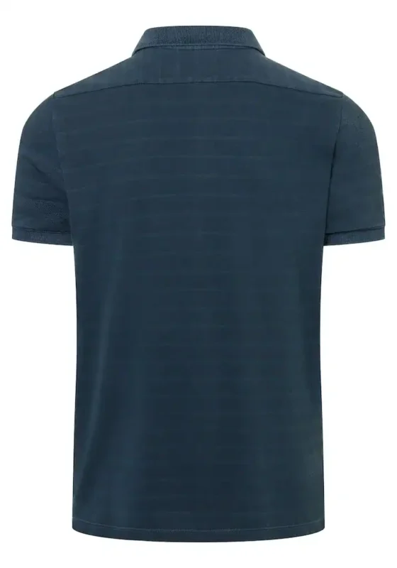Timezone : Tonal striped polo shirt , Navy - Image 3