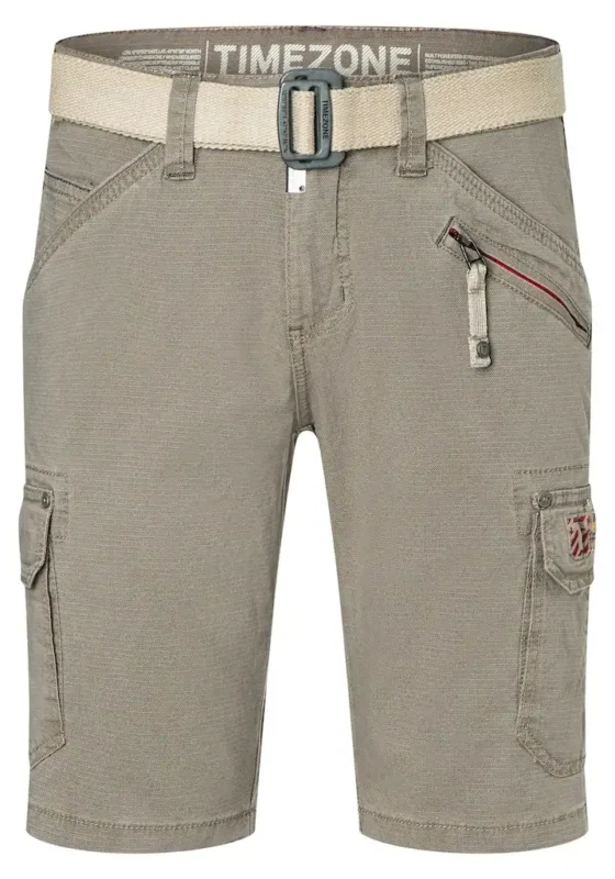 Timezone: RykerTZ  Regular fit cargo shorts, Beige - Image 2